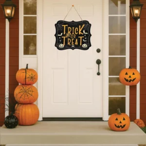14 Inches Trick or Treat Halloween Welcome Door Sign