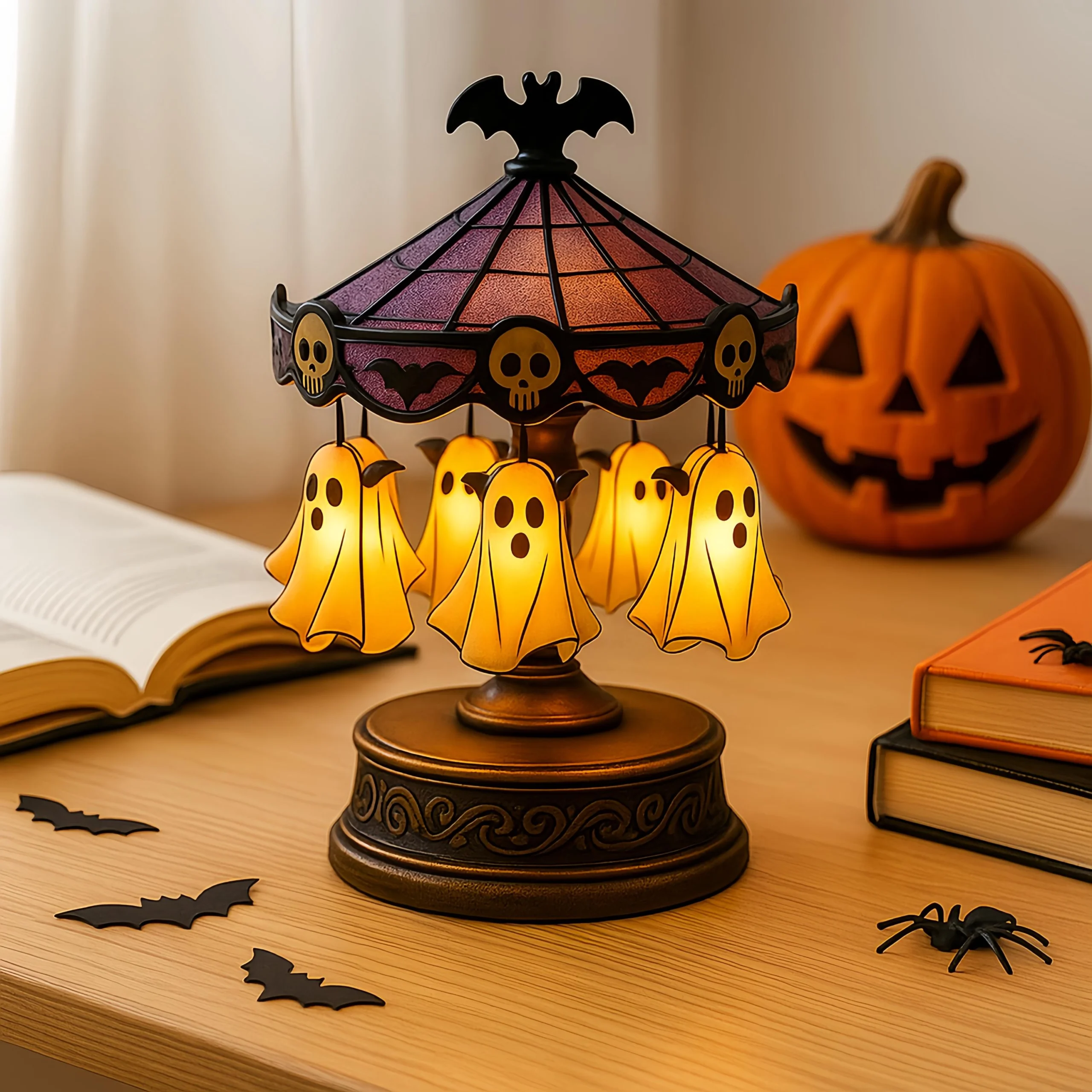 Halloween Ghost Carousel LED Night Light Home Decor Halloween Ghost Carousel LED Night Light Home Decor