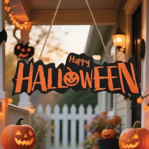 Spooky 14 Inches Happy Halloween Welcome Door Sign Décor