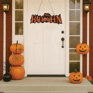 Spooky 14 Inches Happy Halloween Welcome Door Sign Décor