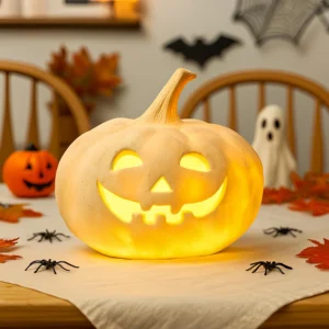 Vintage Halloween Jack-O'-Lantern LED Desk Lamp Decor